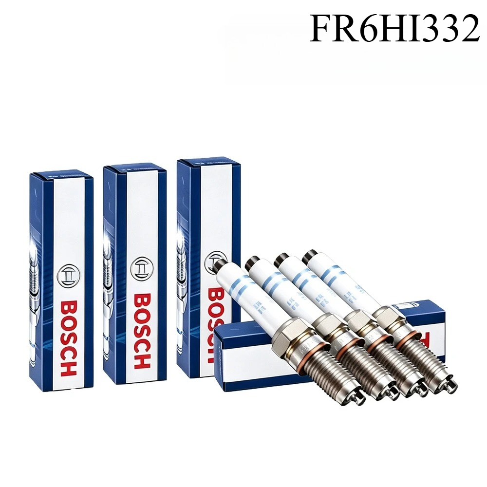 Bosch Spark Plug Iridium - ボッシュ FR6HI332 スパークプラグは、アウディ、フォルクスワーゲン、スコダ、セアト、ゴルフ、パサートなどの車種に適合します。OE番号 03C905601A、03C905601B。