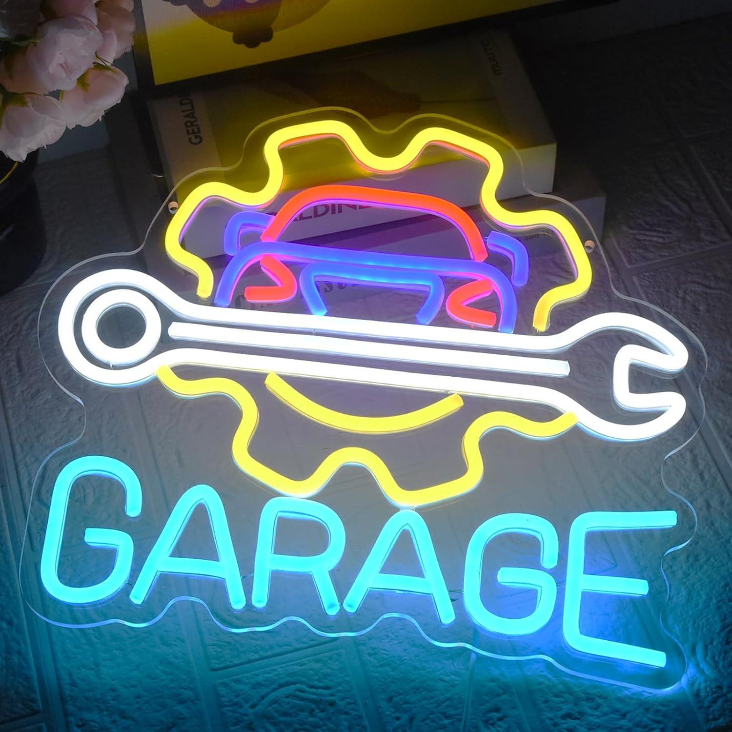 ガレージネオンサイン USB電源 LED調光可能ネオンライト - Auto Repair Shop のレビューと価格