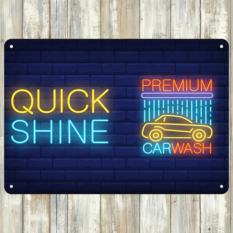 「クイックシャインカーウォッシュ」ネオンサイン - 鮮やかな - Auto Repair Shop のレビューと価格