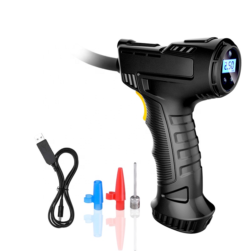 150PSI 120W ポータブルデジタル充電式電動エアポン - Air Compressor のレビューと価格